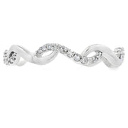 Bids.com .17ct Diamond Wedding Band Ring 14KT White Gold Rings