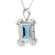 Bids.com London Blue Topaz Fashion Pendants 10KT White Gold Pendants