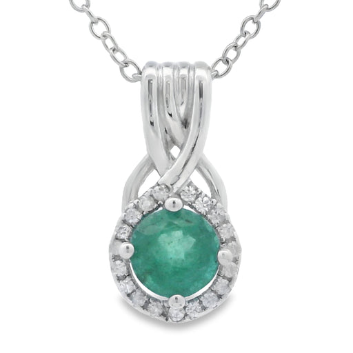 Bids.com .58ct Emerald Zircon Fashion Pendants Sterling Silver Pendants