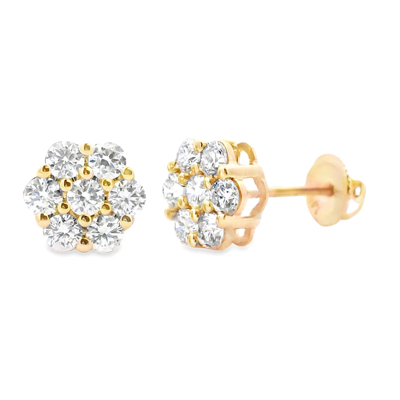 Bids.com 1.50ct Lab Grown Diamond Earrings 14KT Yellow Gold Earrings
