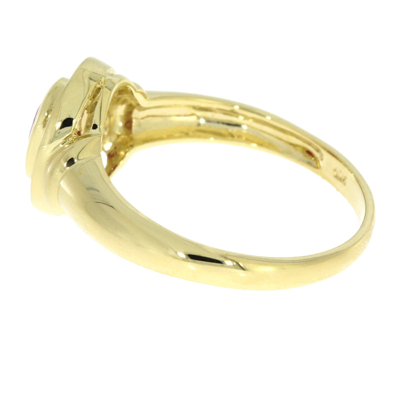 Bids.com .70ct Ruby Diamond Ring 10KT Yellow Gold Rings