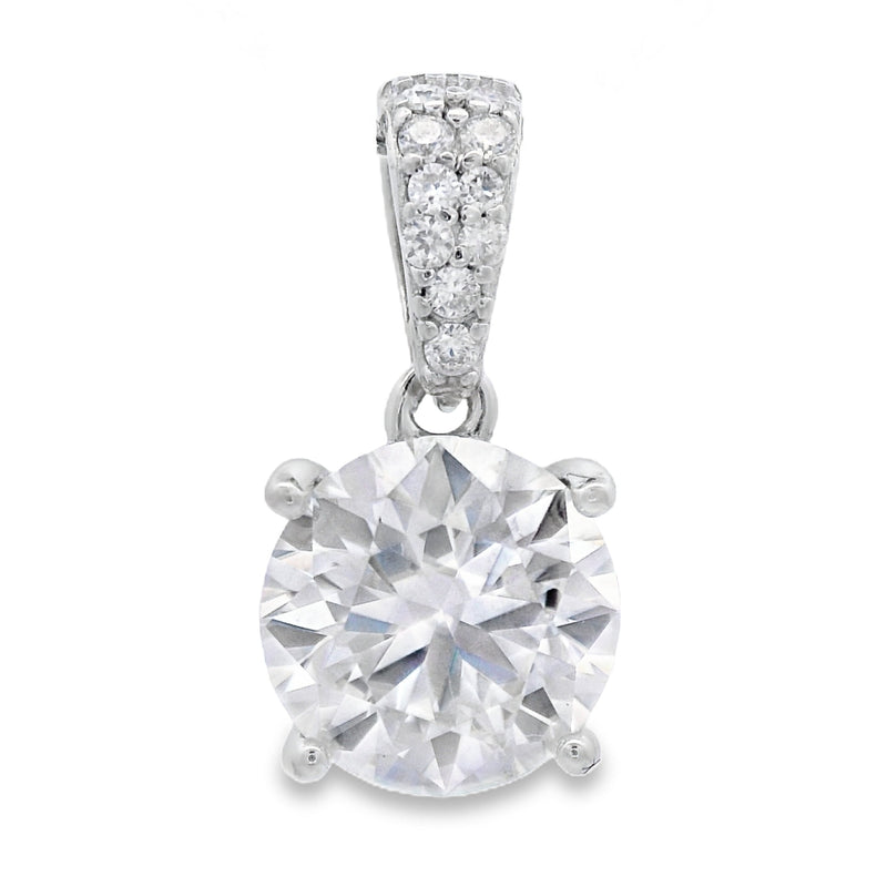 Bids.com 2.00ct Moissanite Pendant Sterling Silver Pendants
