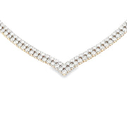 Bids.com 7.00ct Diamond Tennis Necklace 14KT Yellow Gold Pendants