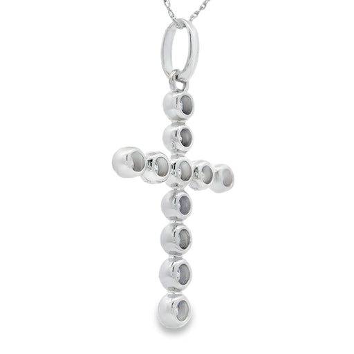 Bids.com .50ct Diamond Cross Religious Pendant 14KT White Gold Pendants