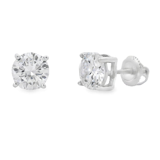 Bids.com 2.40ct Moissanite Stud Earrings Sterling Silver Earrings White Smoke Default Title