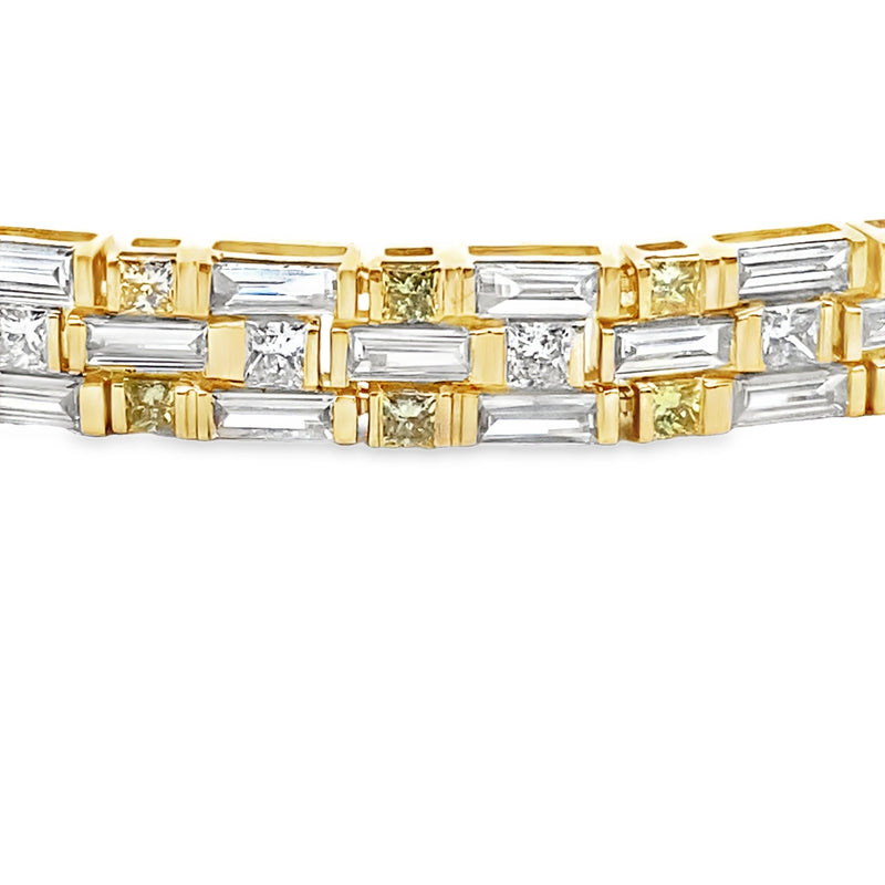 Bids.com Lab Grown Diamond Tennis Bracelet 14KT Yellow Gold Bracelets