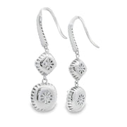 Bids.com 8.51ct Moissanite Dangle Earrings Sterling Silver Earrings