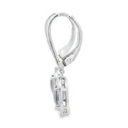 Bids.com .81ct Quartz Diamond Dangle Earrings 10KT White Gold Earrings