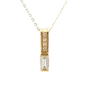 Bids.com .06ct Zircon Diamond Fashion Pendants 10KT Yellow Gold Pendants