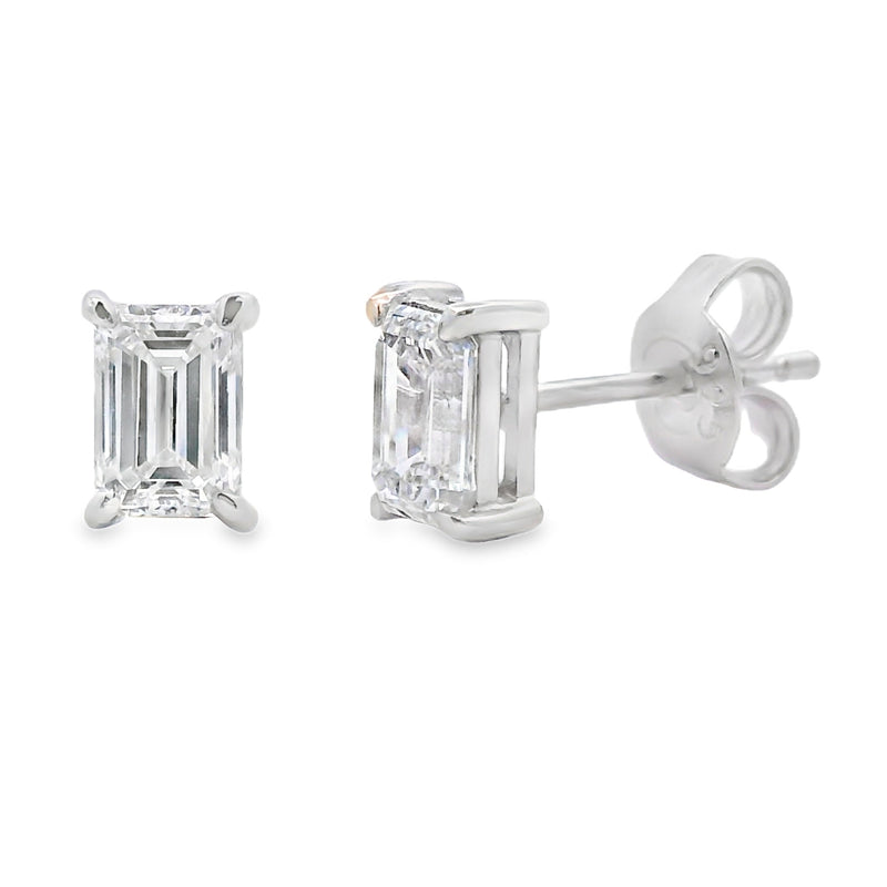 Bids.com 1.00ct Lab Grown Diamond Stud Earrings Sterling Silver Earrings