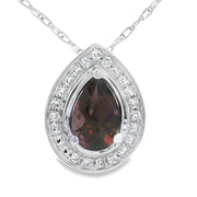 Bids.com .39ct Quartz Diamond Fashion Pendants 10KT White Gold Pendants