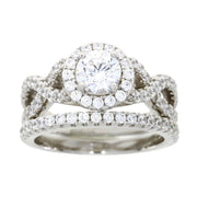 Bids.com Cubic Zirconium CZ SS Bridal Sterling Silver Rings