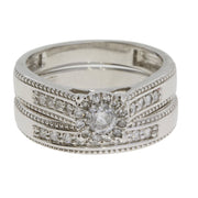 Bids.com .63ct Diamond Engagement Ring Set 10KT White Gold Rings