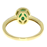 Bids.com .94ct Emerald Diamond Ring 14KT Yellow Gold Rings