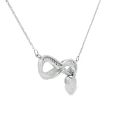 Bids.com .04ct Diamond Cross Religious Pendant Sterling Silver Pendants