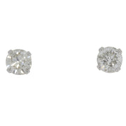 Bids.com .75ct Diamond Stud Earrings 14KT White Gold Earrings