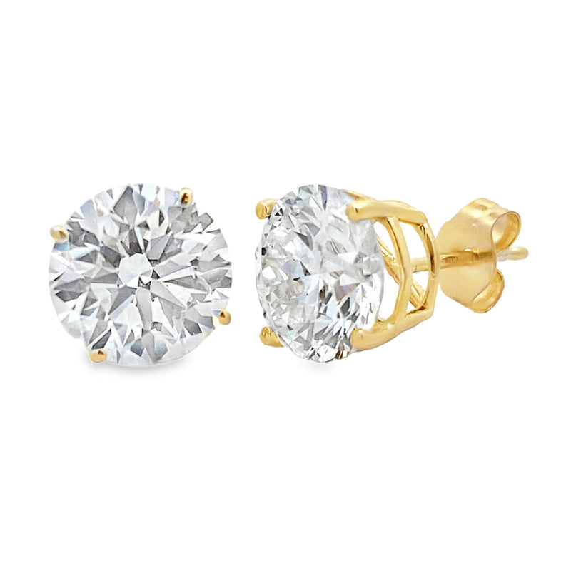 Bids.com 4.00ct Lab Grown Diamond Stud Earrings 14KT Yellow Gold Earrings