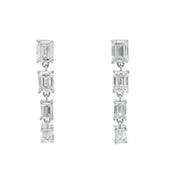 Bids.com Lab Grown Diamond Dangle Earrings 14KT White Gold Earrings