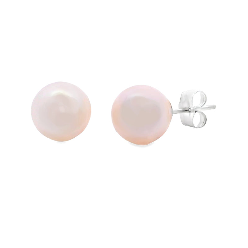 Bids.com FW Pearl Stud Earrings 14KT White Gold Earrings