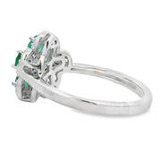 Bids.com 1.01ct Emerald Zircon Ring Sterling Silver Rings