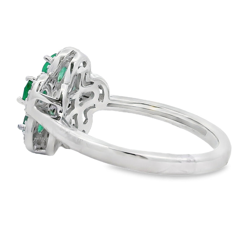 Bids.com 1.01ct Emerald Zircon Ring Sterling Silver Rings