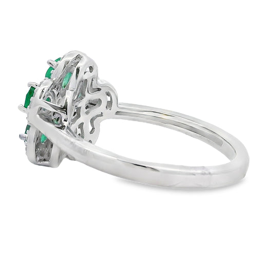 Bids.com 1.01ct Emerald Zircon Ring Sterling Silver Rings