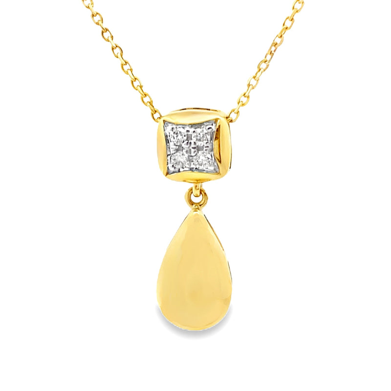 Bids.com .04ct Diamond Fashion Pendants 10KT Yellow Gold Pendants
