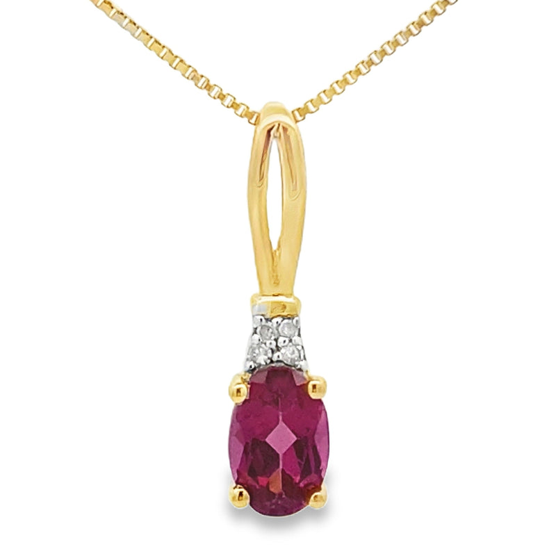 Bids.com Rhodolite Garnet Fashion Pendants 10KT Yellow Gold Pendants