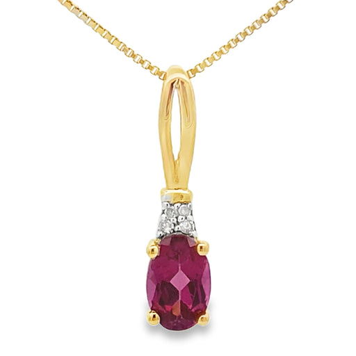 Bids.com Rhodolite Garnet Fashion Pendants 10KT Yellow Gold Pendants