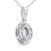 Bids.com Mystic Fire Topaz Fashion Pendants 10KT White Gold Pendants