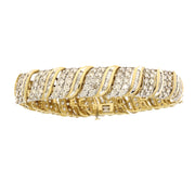 Bids.com 10.00ct Diamond Tennis Bracelet 10KT Yellow Gold Bracelets