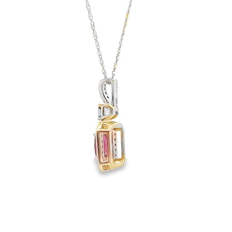 Bids.com .72ct Ruby Diamond Fashion Pendants 14KT Yellow Gold Pendants