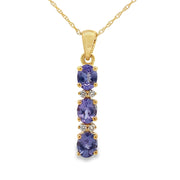 Bids.com Tanzanite Diamond Fashion Pendants 10KT Yellow Gold Pendants