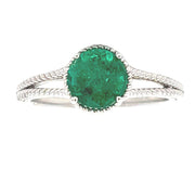 Bids.com 1.28ct Emerald  14KT White Gold Rings