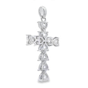 Bids.com Moissanite Cross Religious Pendant Sterling Silver Pendants