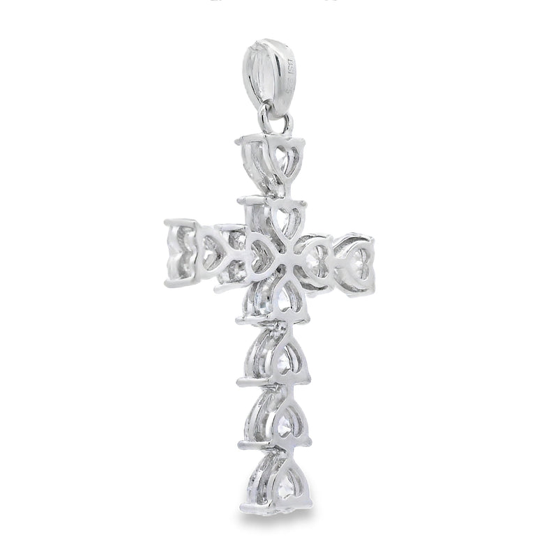 Bids.com Moissanite Cross Religious Pendant Sterling Silver Pendants