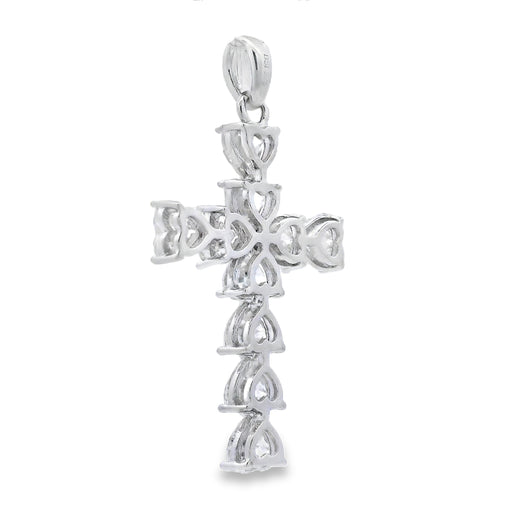 Bids.com Moissanite Cross Religious Pendant Sterling Silver Pendants