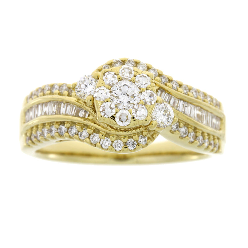 Bids.com 1.00ct Diamond Eng Only 14KT Yellow Gold Rings