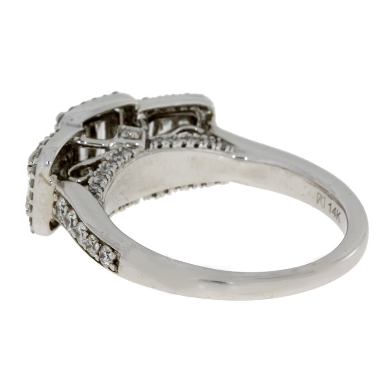 Bids.com 1.00ct Diamond 3 Stone Ring 14KT White Gold Rings