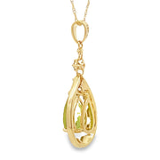 Bids.com Peridot Diamond Fashion Pendants 14KT Yellow Gold Pendants