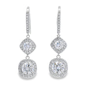 Bids.com 8.51ct Moissanite Dangle Earrings Sterling Silver Earrings