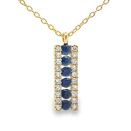 Bids.com Sapphire Diamond Fashion Pendants 14KT Yellow Gold Pendants