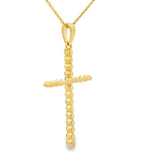 Bids.com .21ct Diamond Cross Religious Pendant 14KT Yellow Gold Pendants