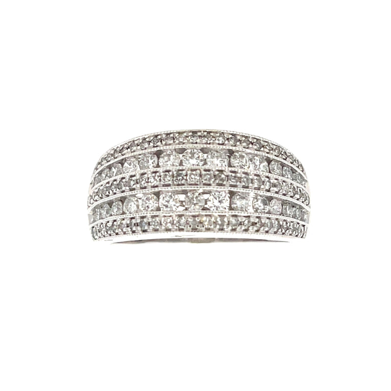Bids.com 1.00ct Diamond Wedding Band Ring 10KT White Gold Rings