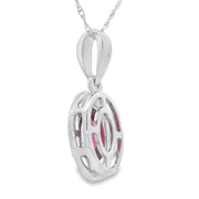 Bids.com .58ct Garnet Diamond Fashion Pendants 10KT White Gold Pendants