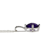 Bids.com Amethyst Diamond Fashion Pendants 10KT White Gold Pendants