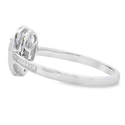 Bids.com .46ct Quartz Diamond Ring 10KT White Gold Rings
