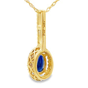 Bids.com Sapphire Diamond Fashion Pendants 10KT Yellow Gold Pendants