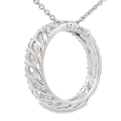 Bids.com Created Opal Circle of Love Pendant Sterling Silver Pendants