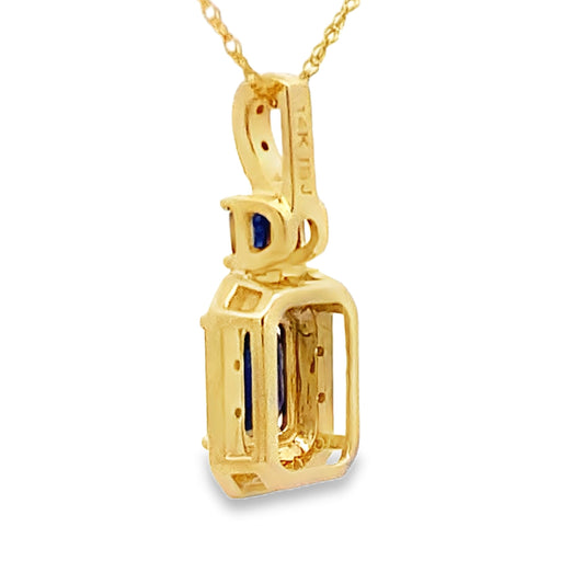 Bids.com Sapphire Diamond Fashion Pendants 14KT Yellow Gold Pendants